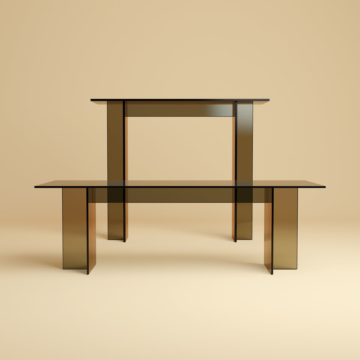 Glass Console Table - NAZ Series — lifestyle setting