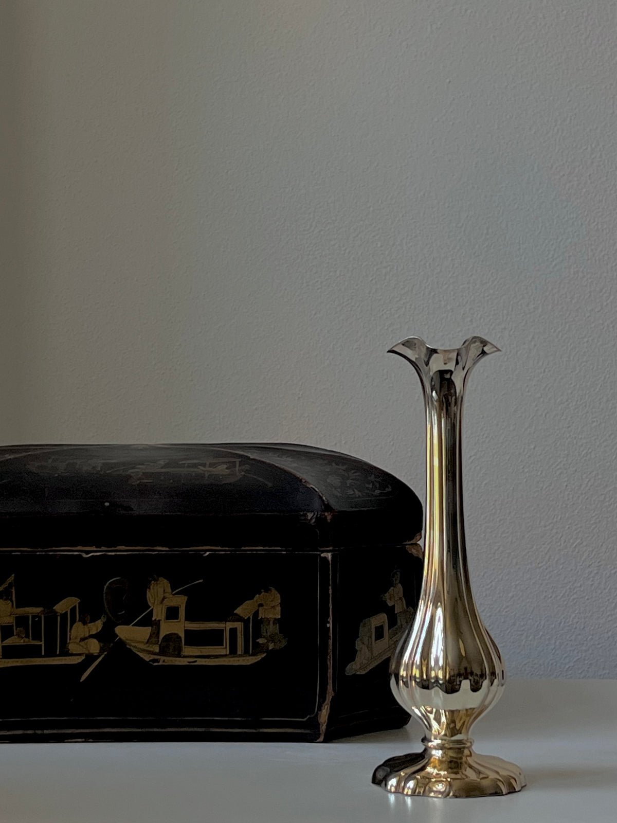 Petite Sterling Silver Vase — lifestyle setting