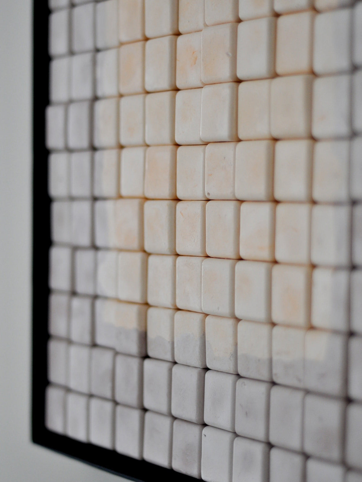 Gesso Painting No.5 - Orange Square — detail view