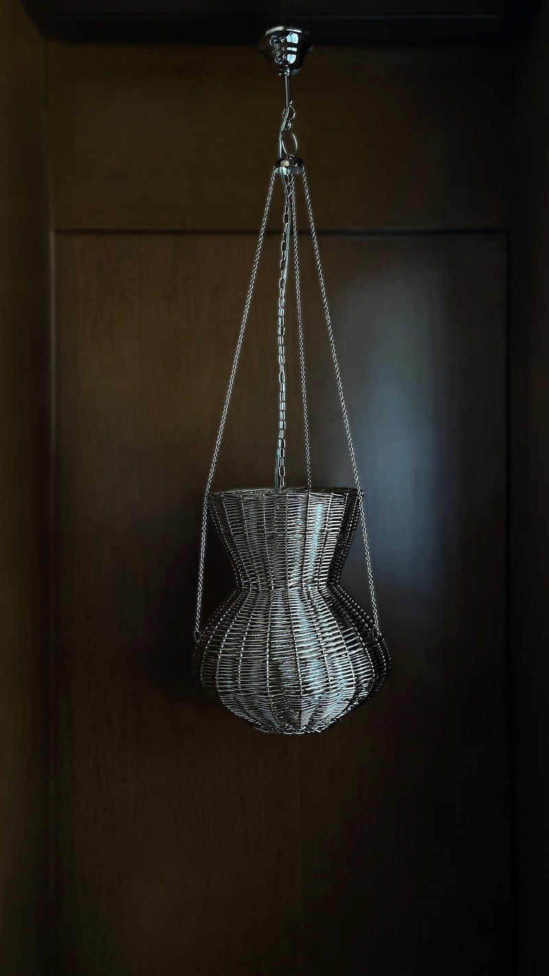OMAN Contemporary Pendant Light by Léa Zeroil | The Oblist — woven wicker, modern design