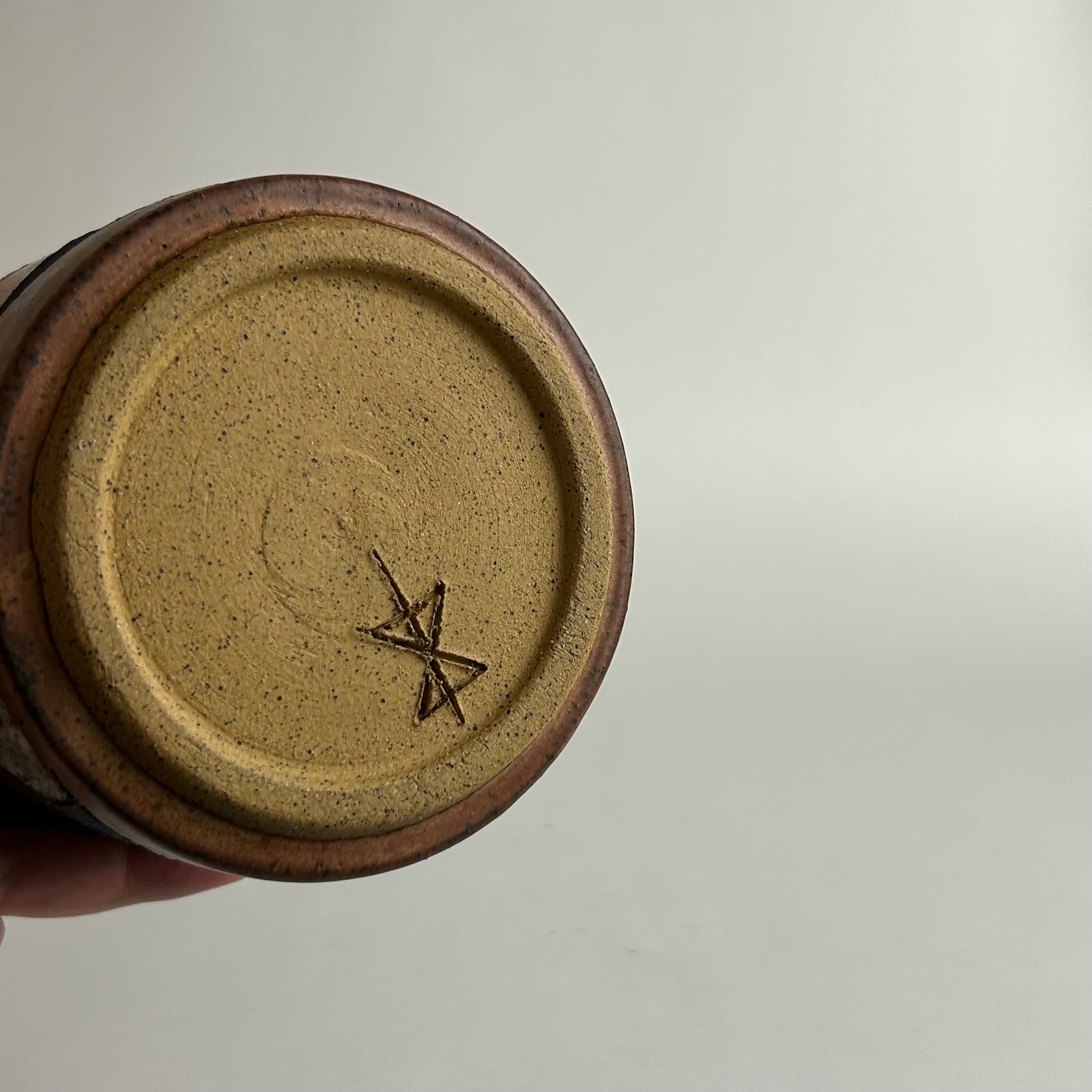 Felix Totem Vase in  Glazed Ceramic by Matthew Ward — side angle
