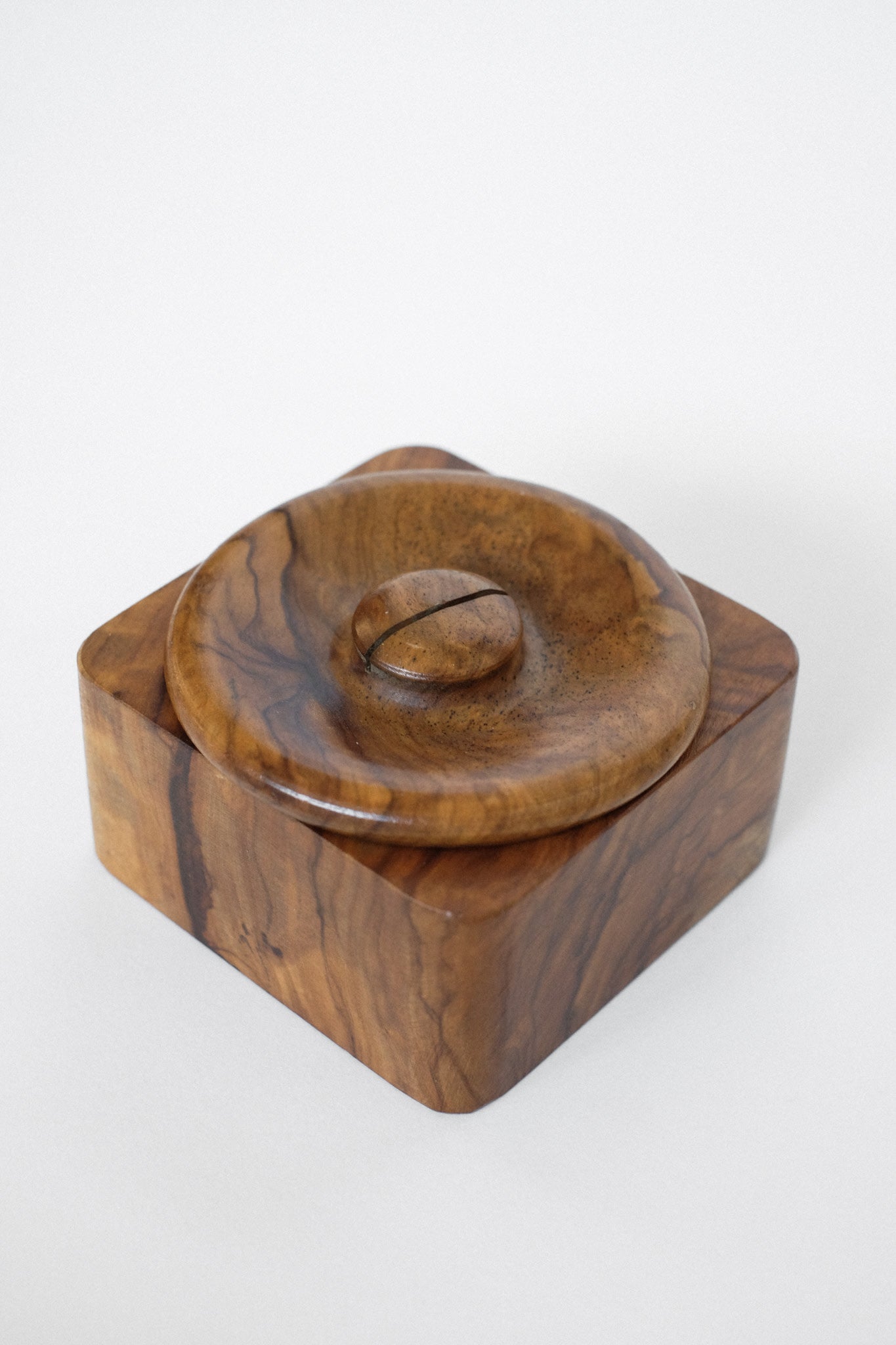 Wooden Butter & Serving Box with Lid — side angle