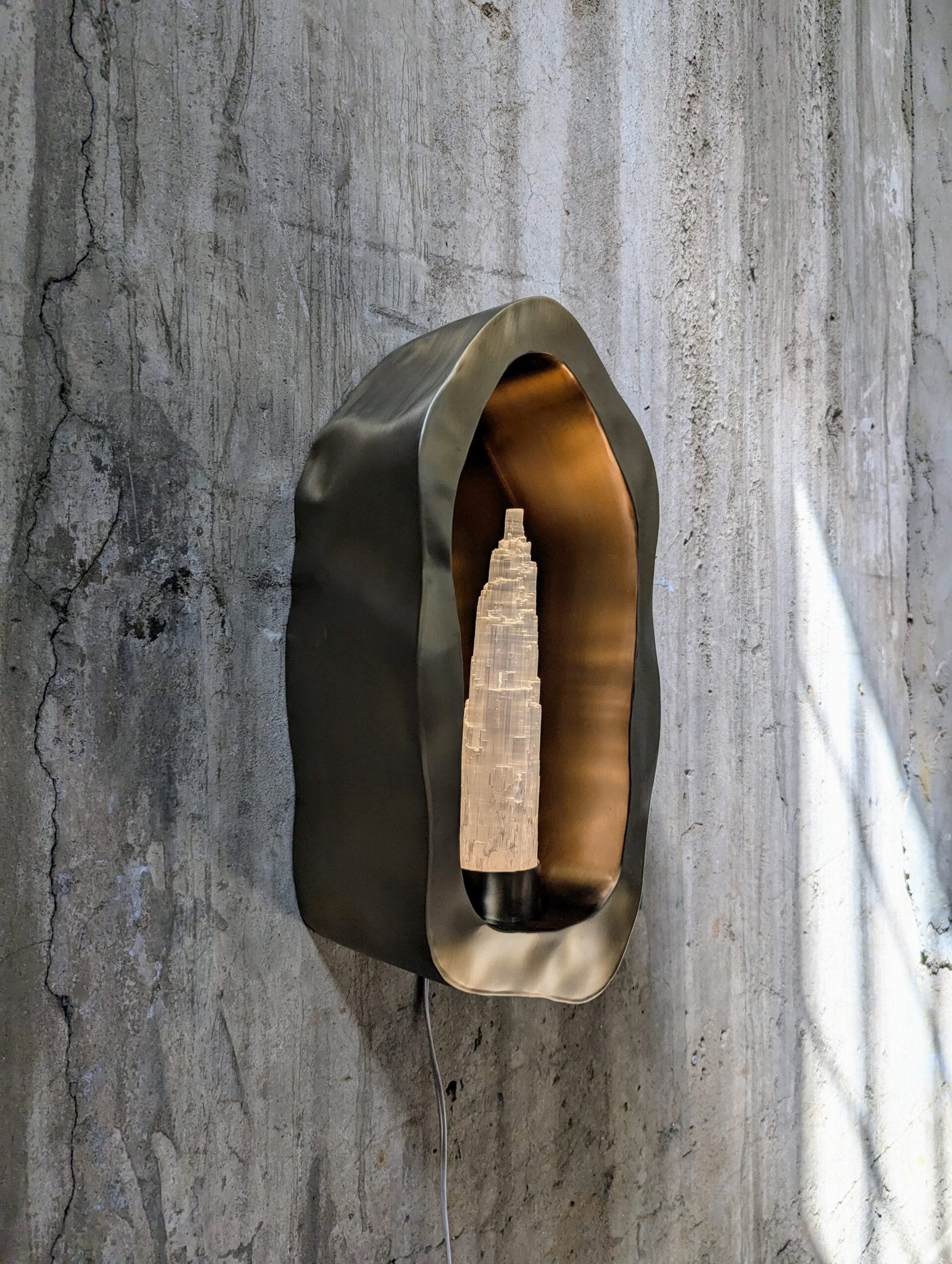 Stainless Steel Wall Sconce - Sigil Series by Nitush Aroosh by Nitush Aroosh | The Oblist