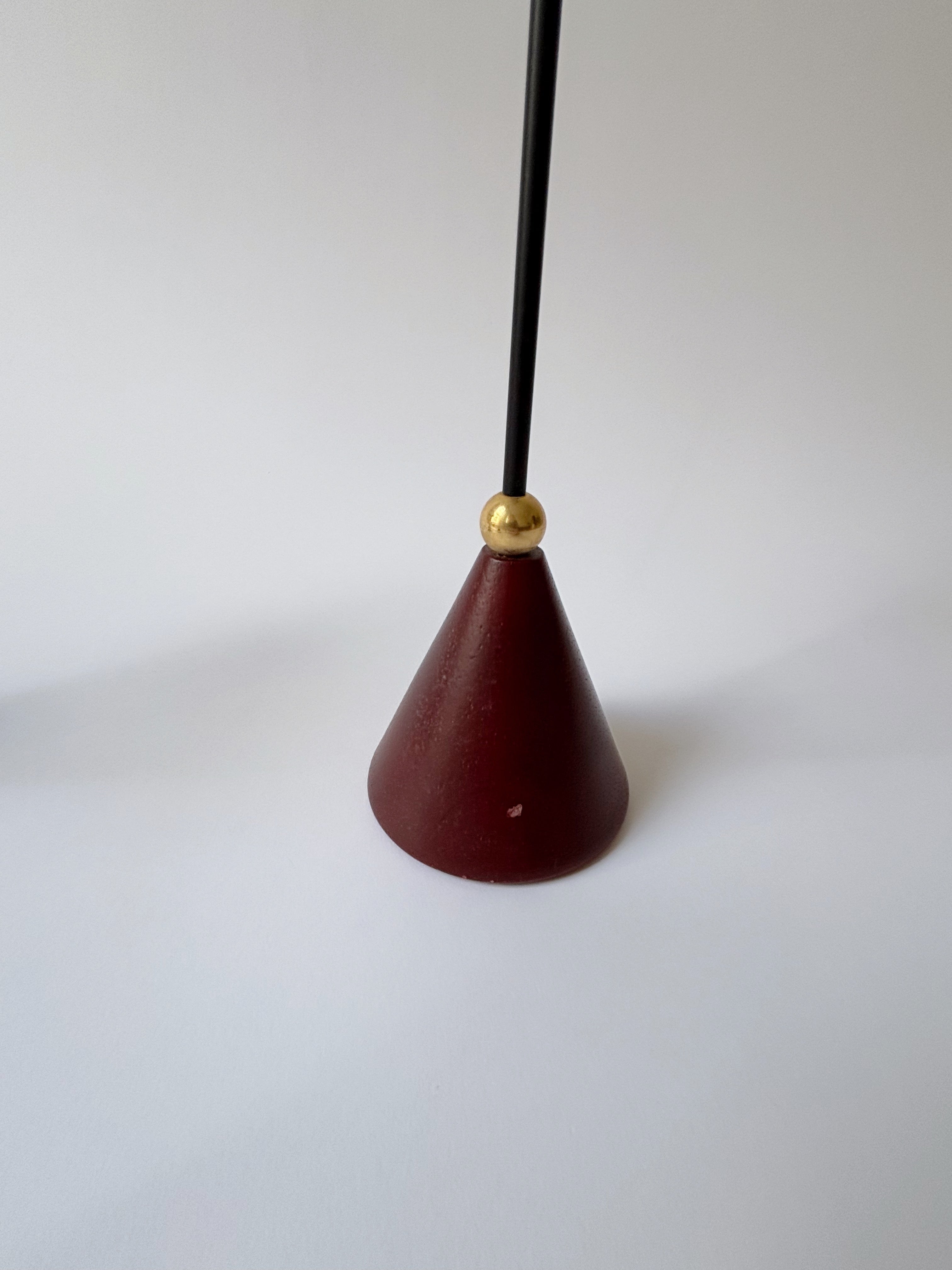 Ensemble de bougeoirs postmodernes en bois et métal