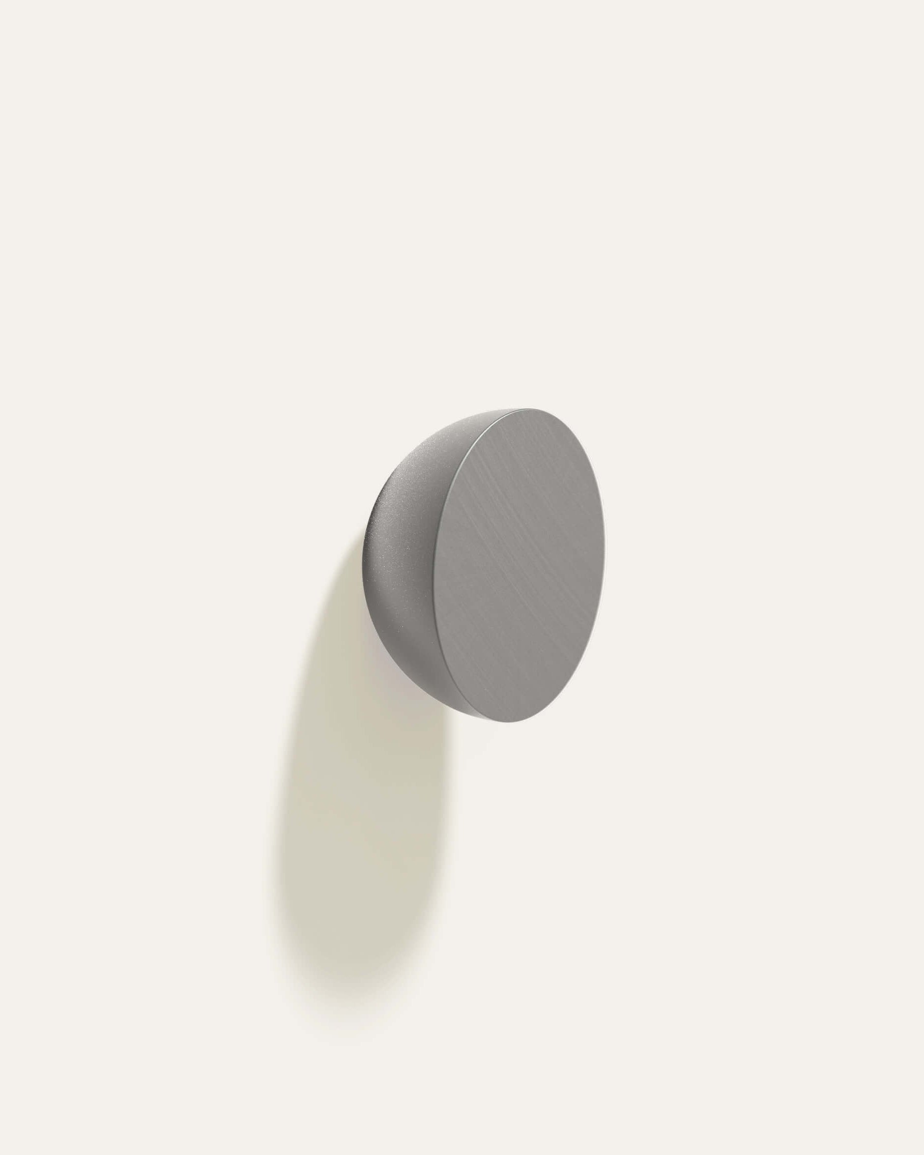 CERCLE Cabinet Knob Half — close-up of brushed metal finish