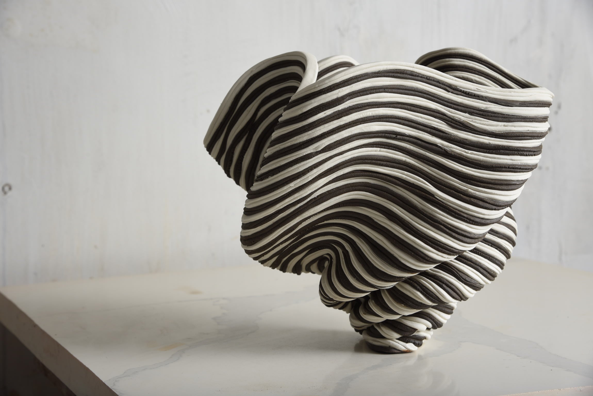 Black & White Flutter — detail view