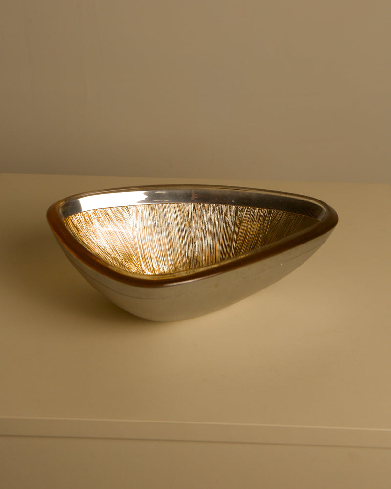 Large 80s Italian Brandani valet tray — detail view