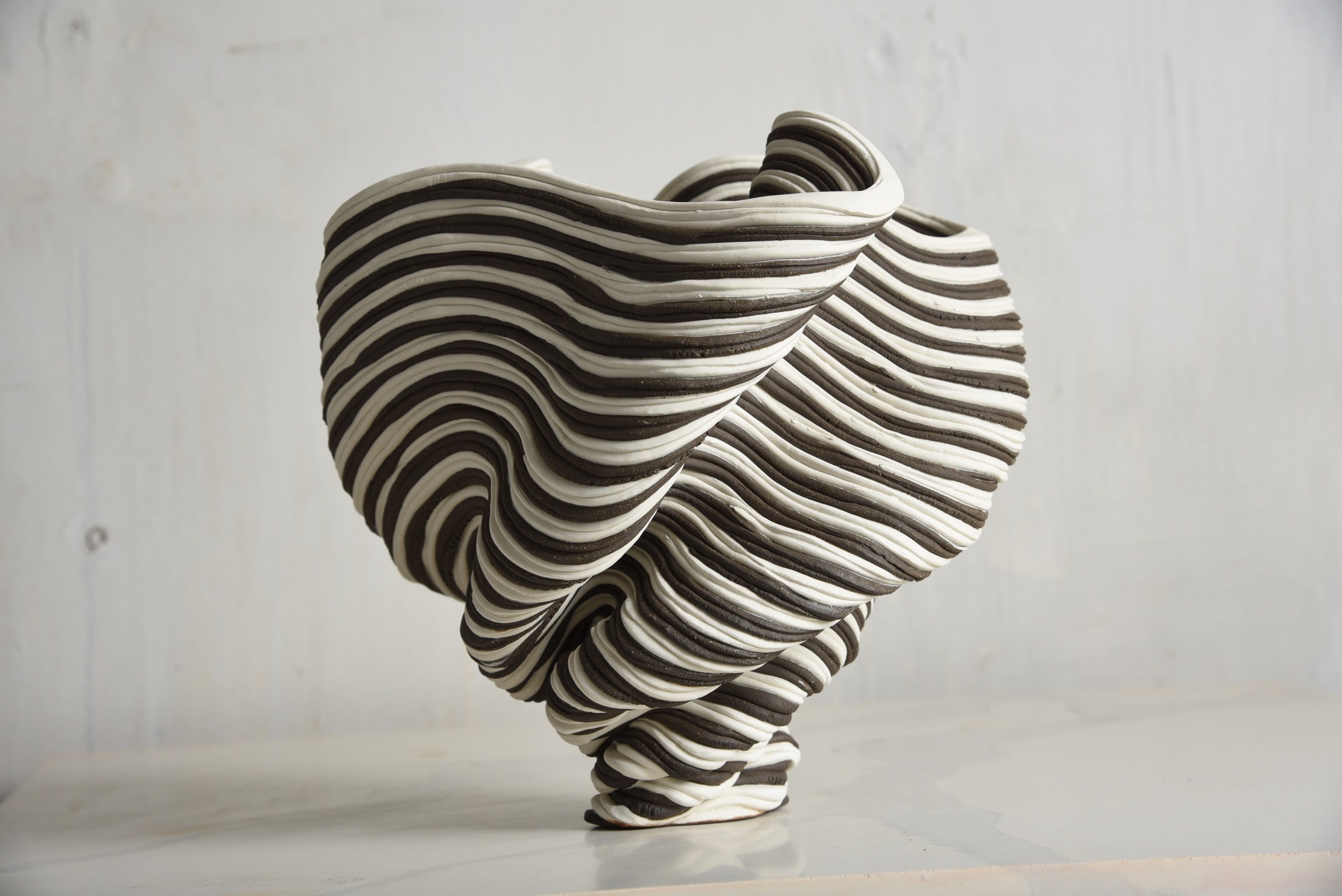 Black & White Flutter — side angle