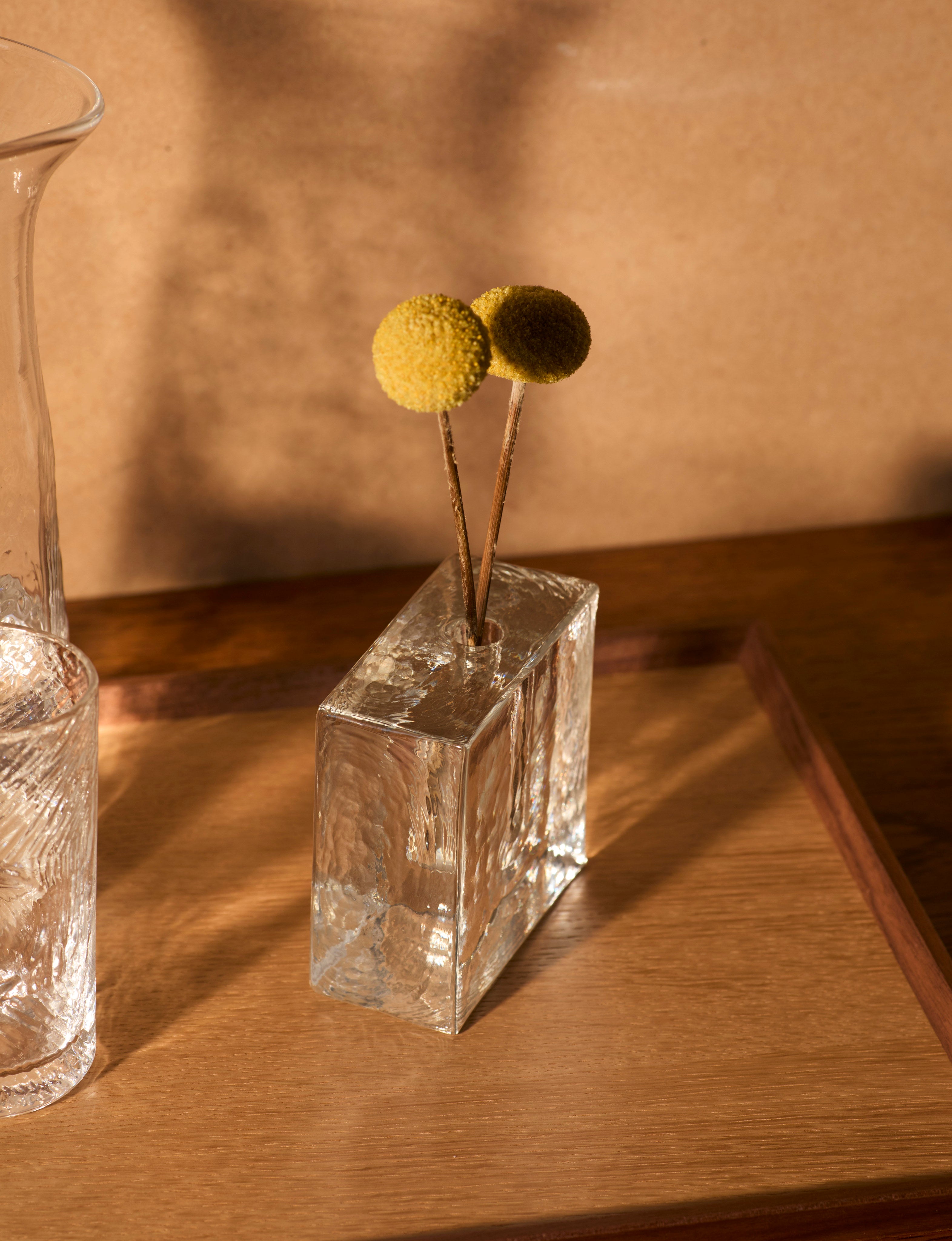 Block unifleur / stem vase in European glass (Small) — lifestyle setting