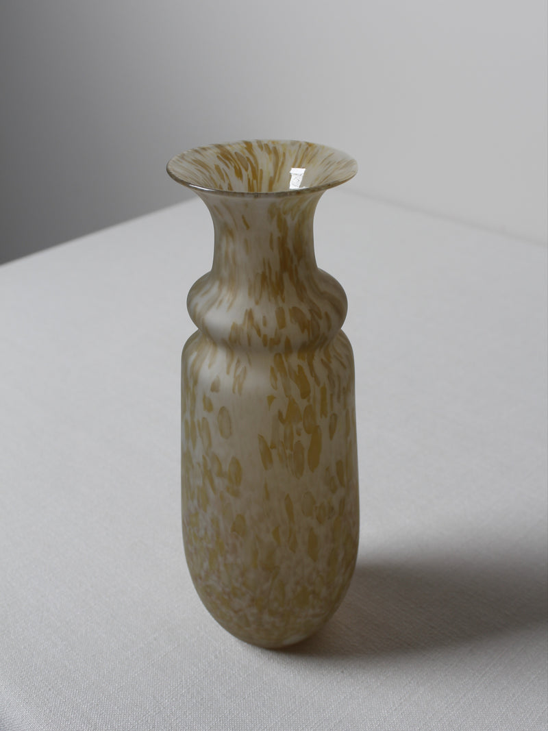 Large Speckled Vase in Caramel — detail view