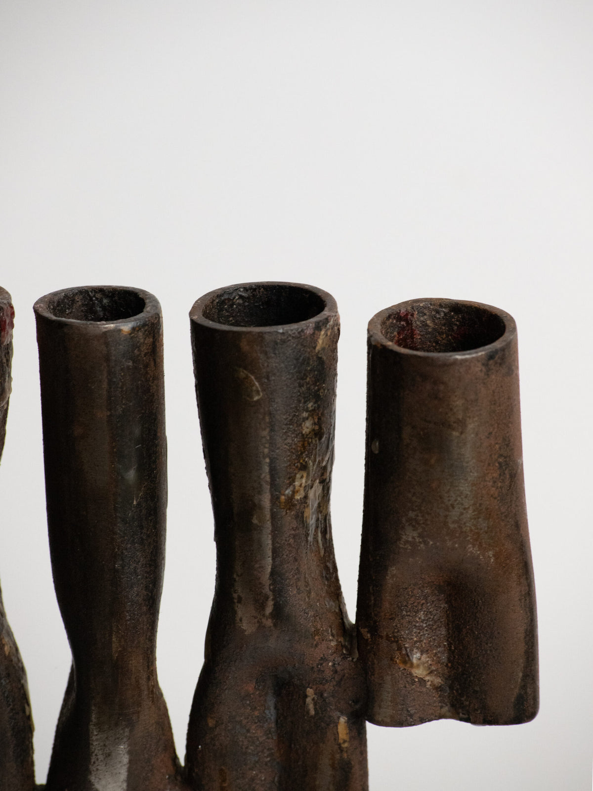Tree-Form Brutalist Candelabra in Welded Iron, Five Arms, 1960s–1970s — view 10