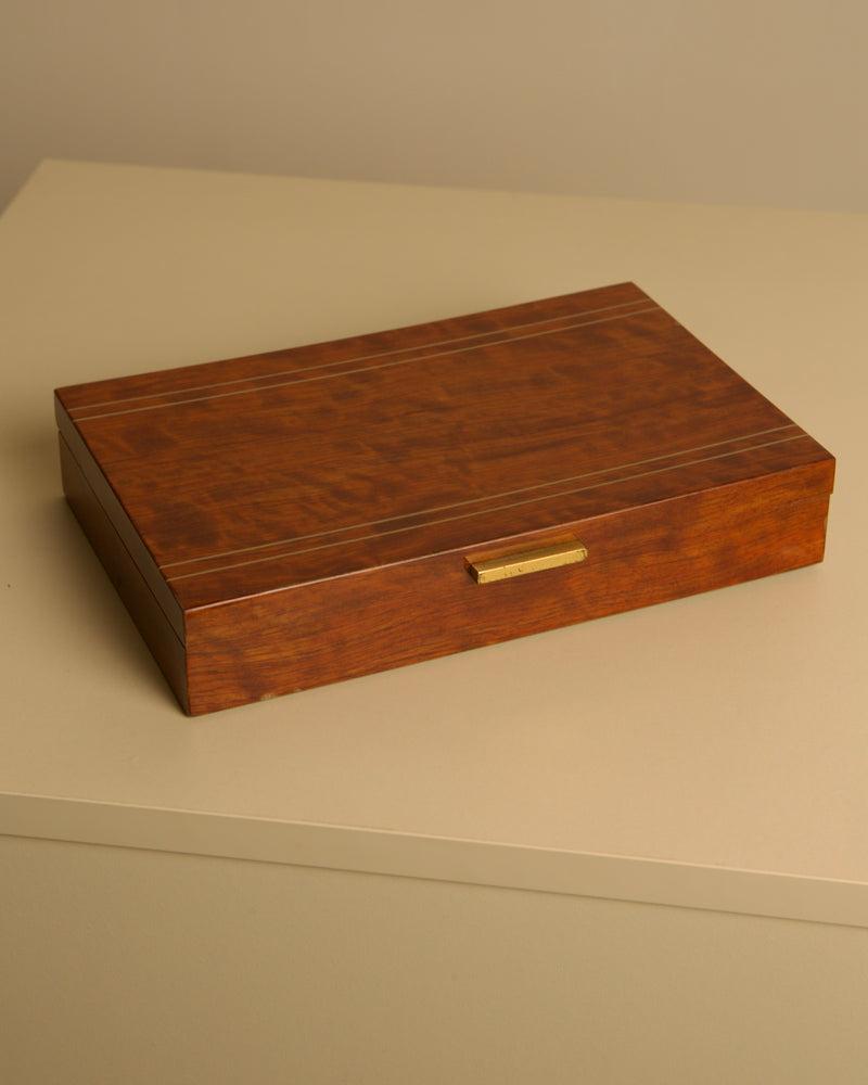 Italian Lacquered Wooden Box 1960s by Treaptyque | The Oblist — vintage wood finish