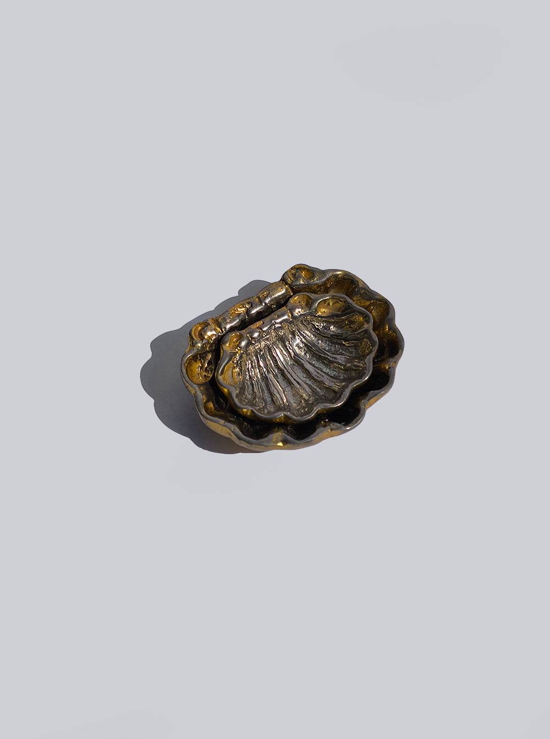 Duo of Brass Shell Vide Poches — lifestyle setting