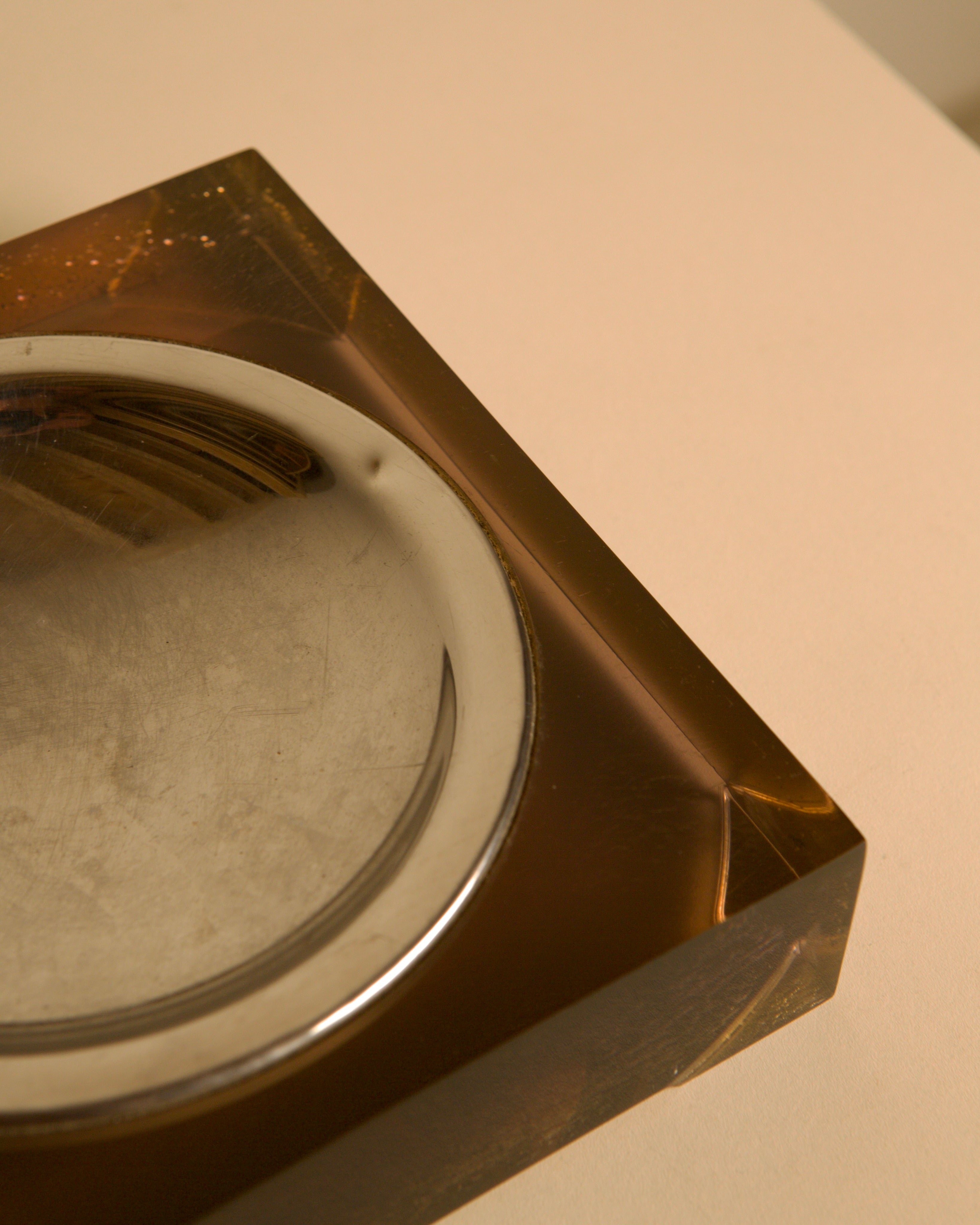 talian Square Metal and Resin Catchall Dish, 1960s — alternate view