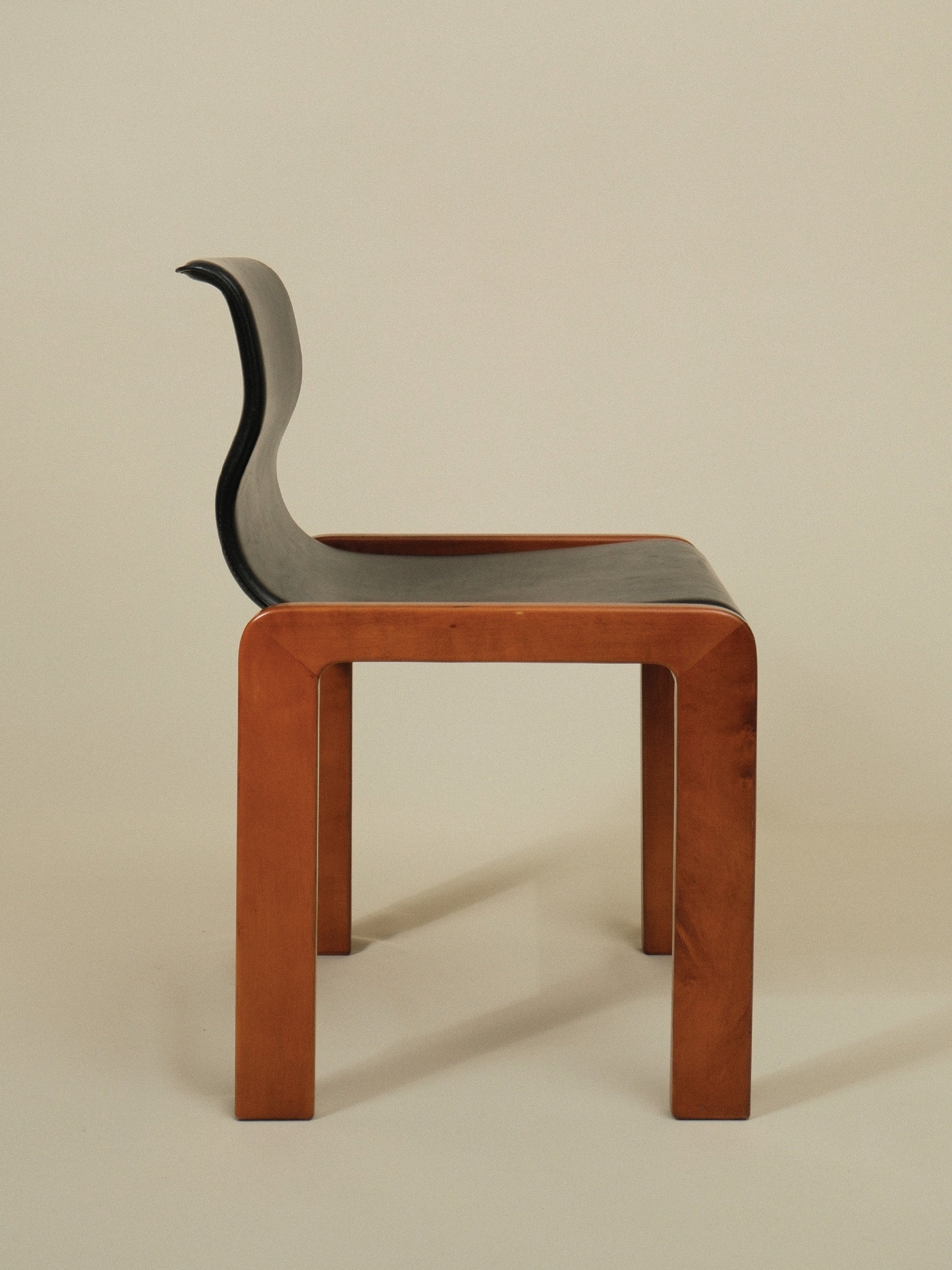 Tobia & Afra Scarpa Set of 4 Dining Leather Chairs — close-up
