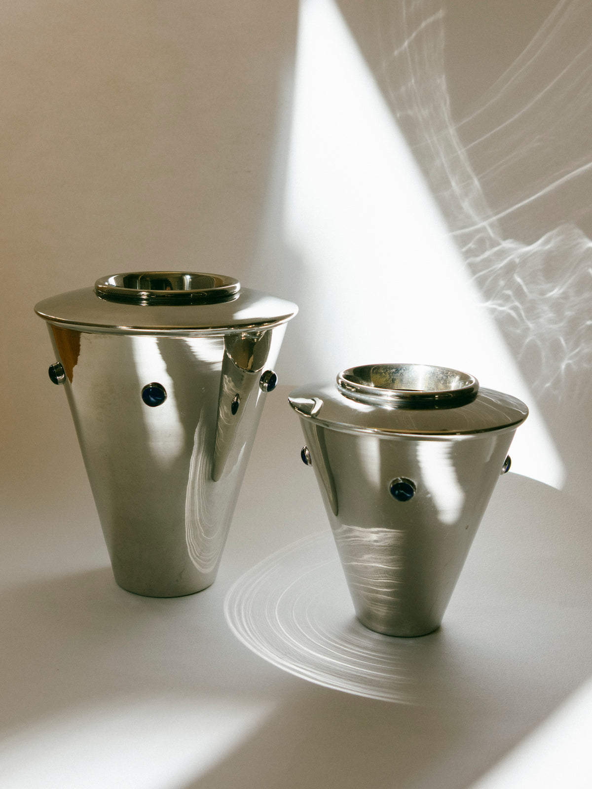 Art Deco Conical Silver Vase by Trove Paris