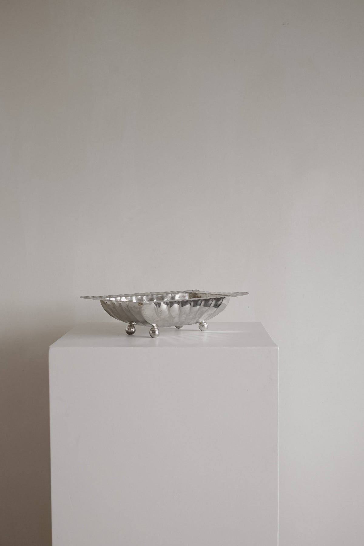 Vintage Silver-Plated Fluted Dish — view 10