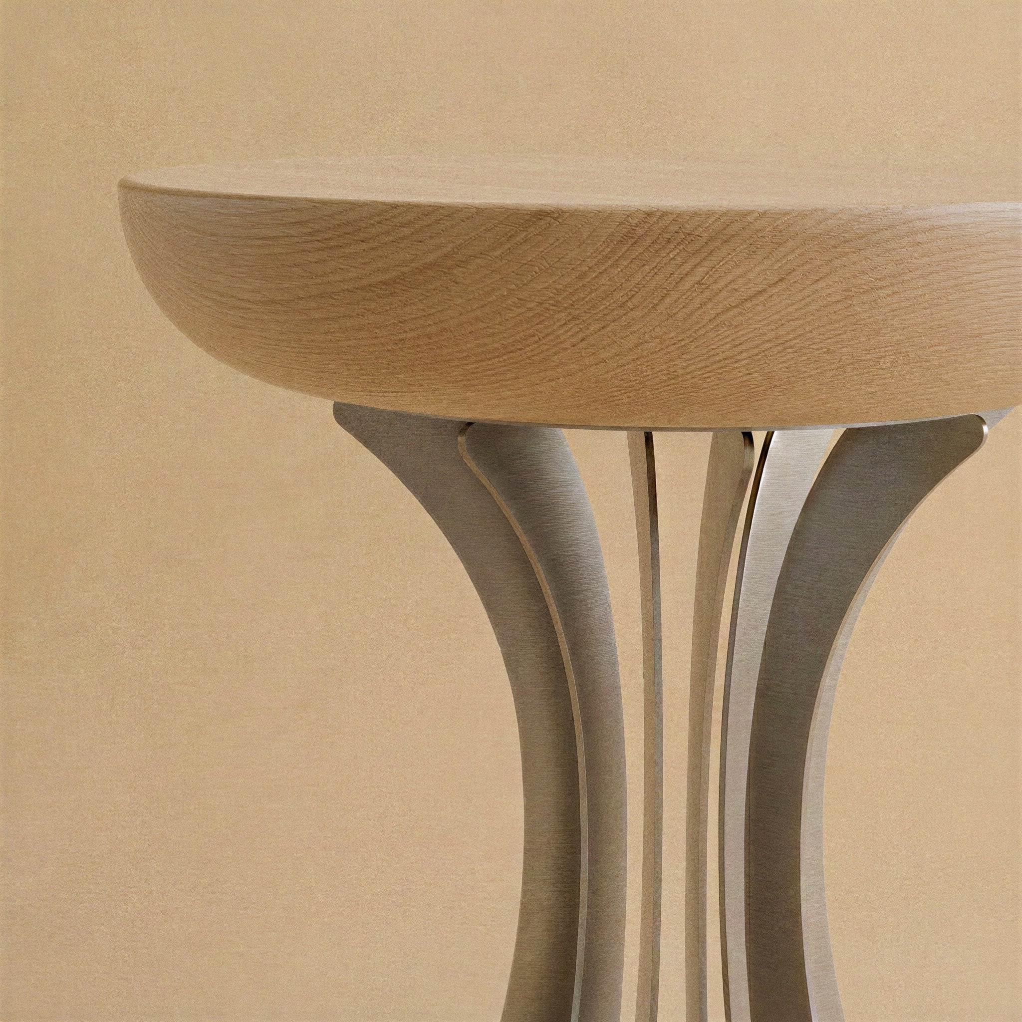 Fibonacci Stainless Steel Side Table — detail view