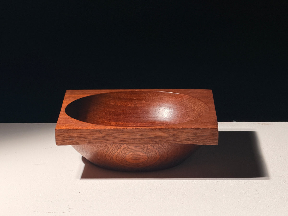 Sculptural Teak Vide-Poche, France, circa 1960 — side angle