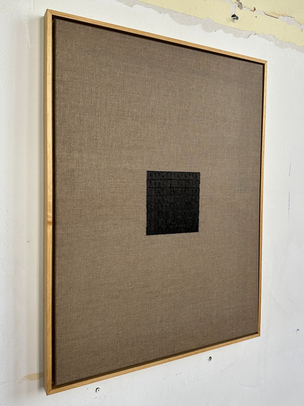 'Lamp Black - Signature Linen' Painting — detail view