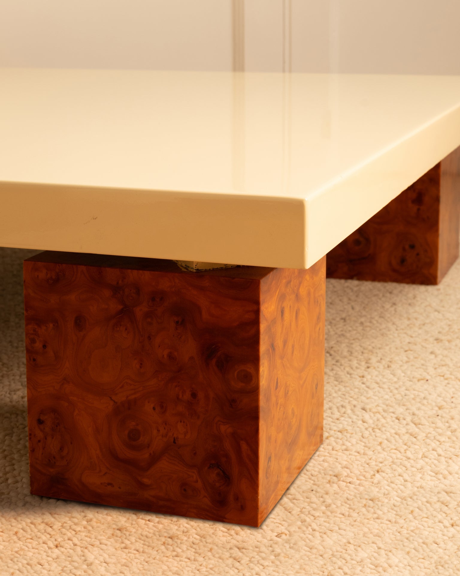 Wooden and Lacquered Table - 1970s