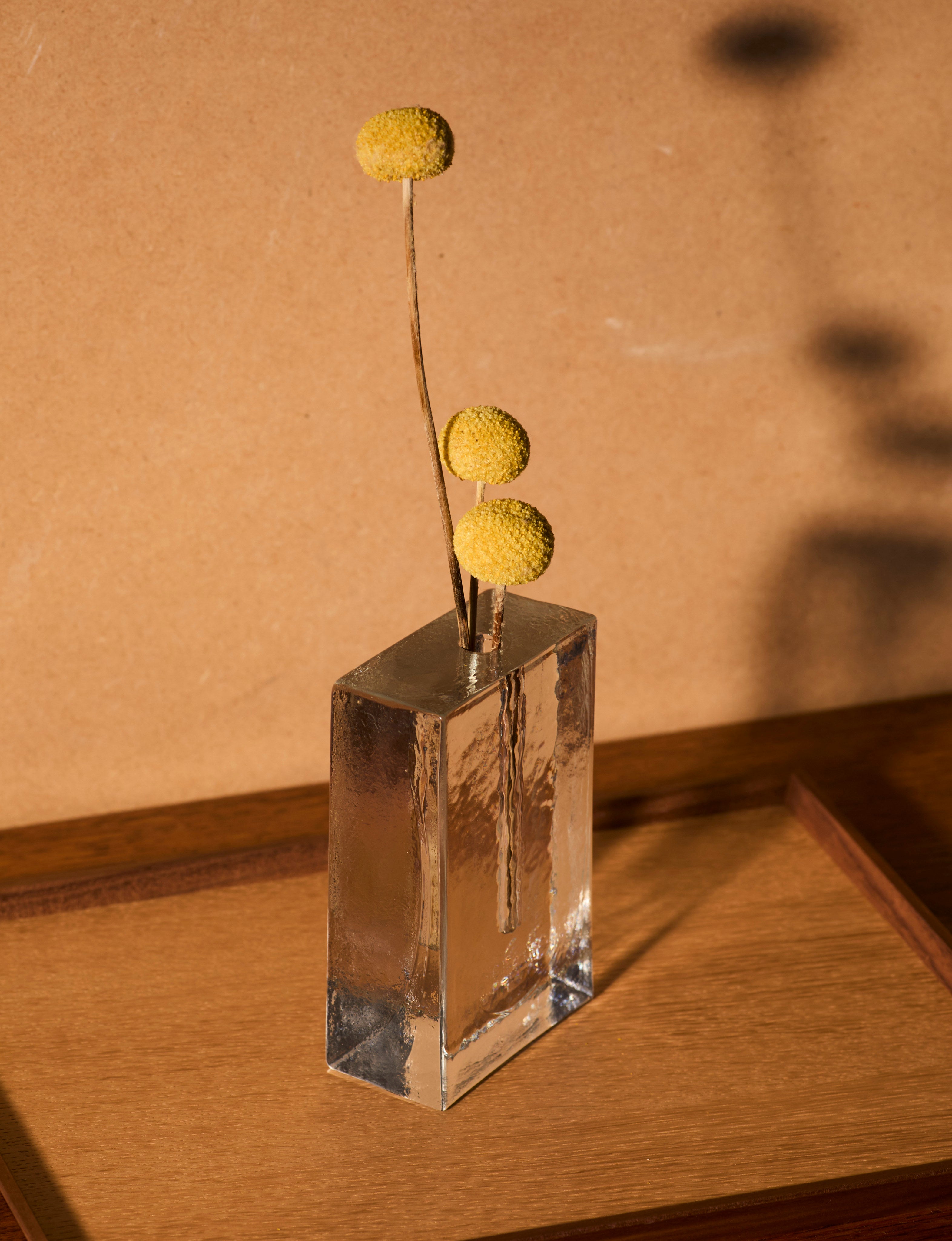 Block unifleur / stem vase in European glass (Large) — additional view
