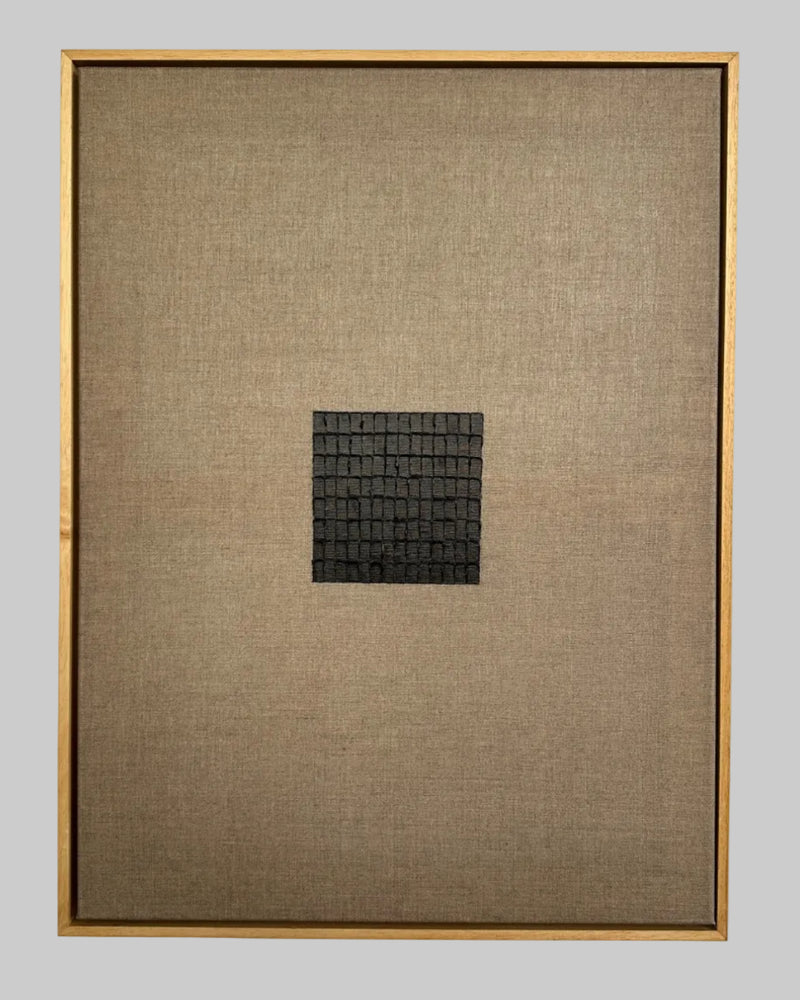 'Lamp Black - Signature Linen' Painting by Roi Elmaliah | The Oblist