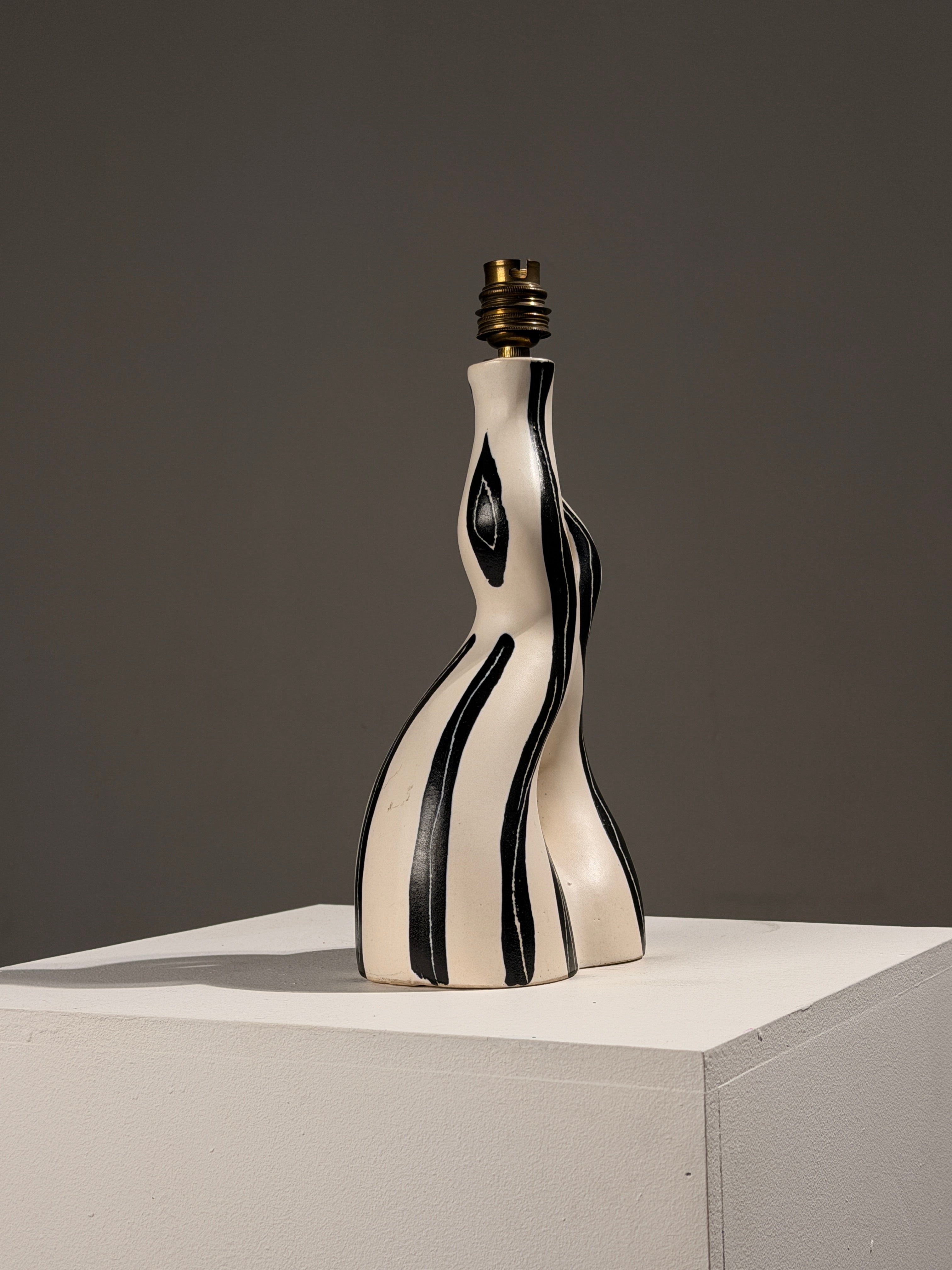 Rare zoomorphic ceramic table lamp, Vallauris, circa 1950 — alternate view