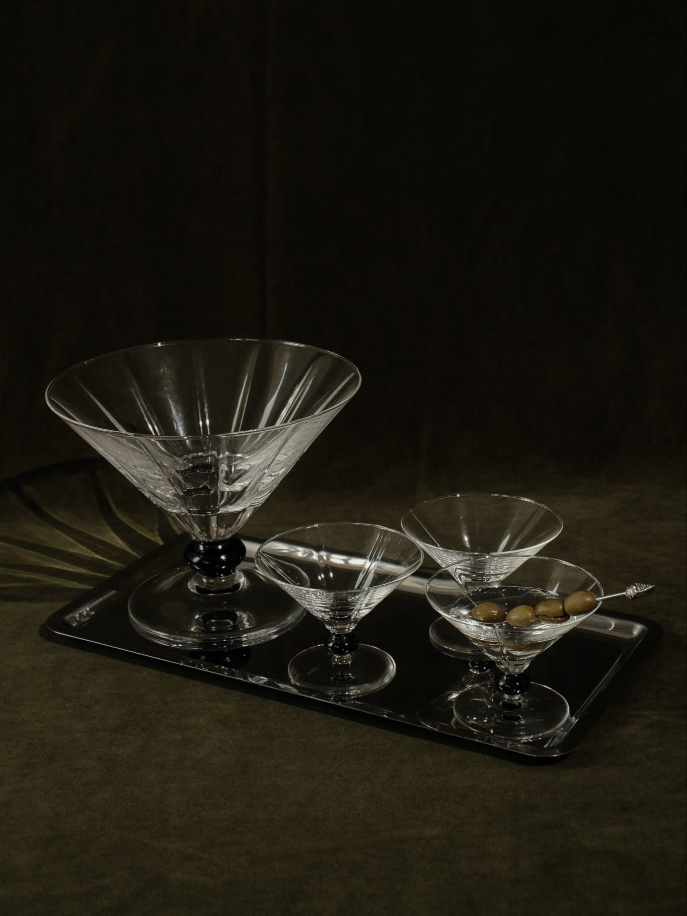 Crystal Serving Bowl and Coupe Set (4 pieces) by Truffe Studio | The Oblist