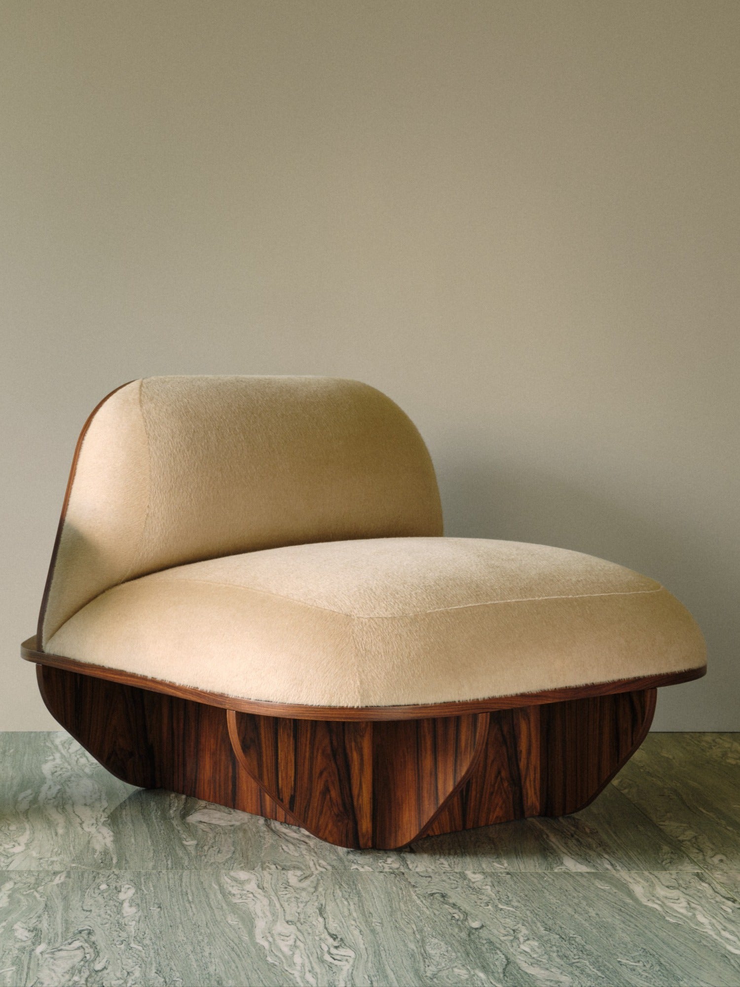 MATERA Armchair in Wood and Textile — lifestyle setting