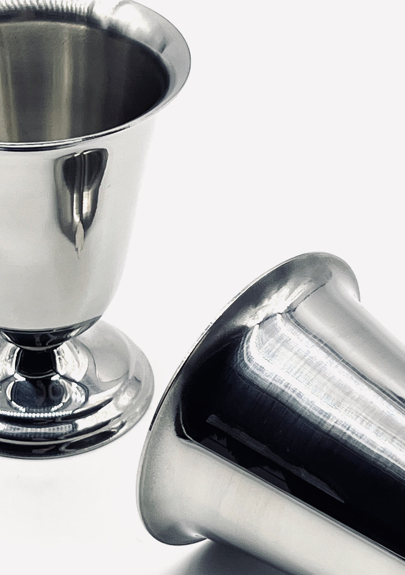 Polished stainless steel vintage ice coupes detail view