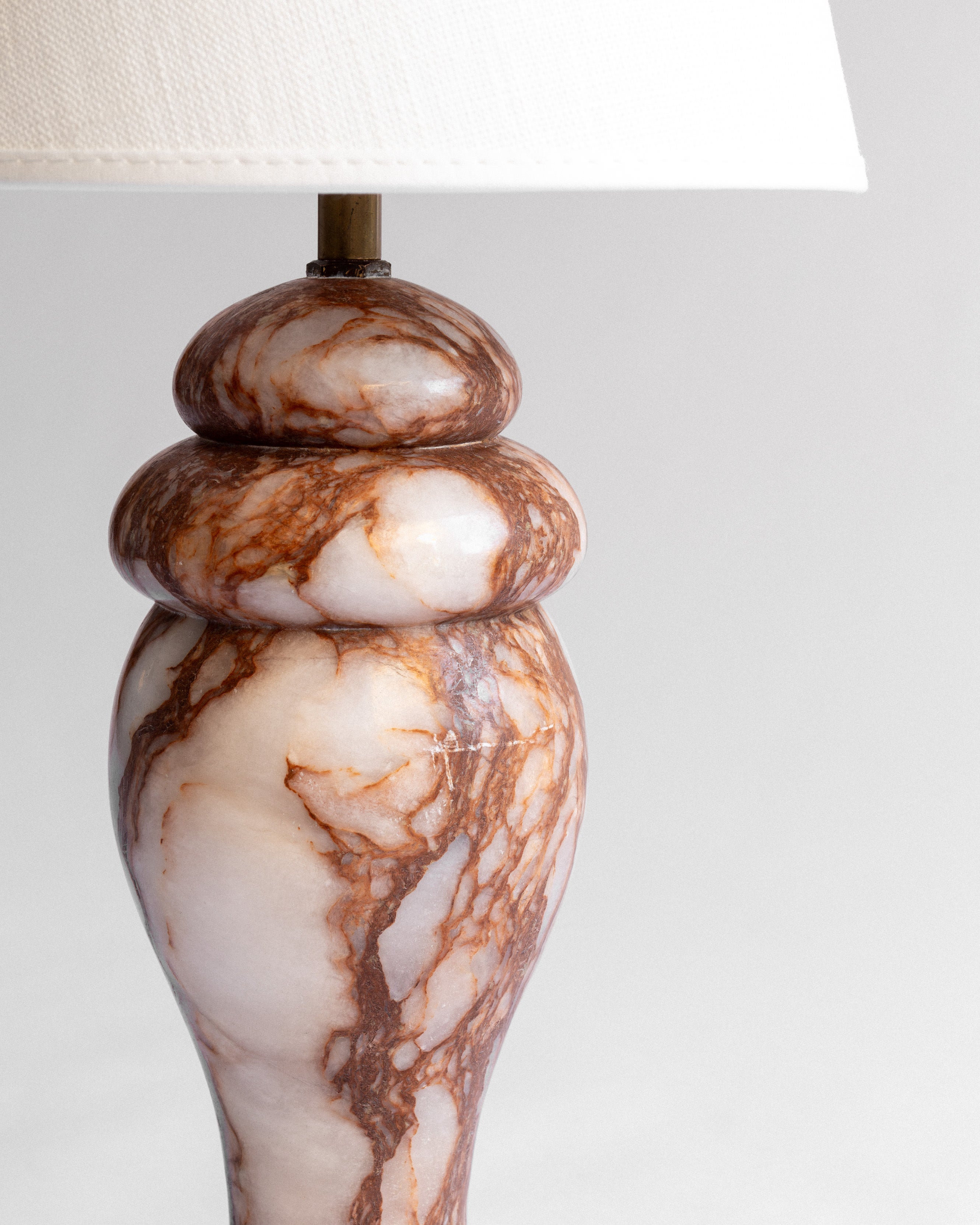 Art Deco Alabaster Table Lamp, 1930s, Denmark — detail view
