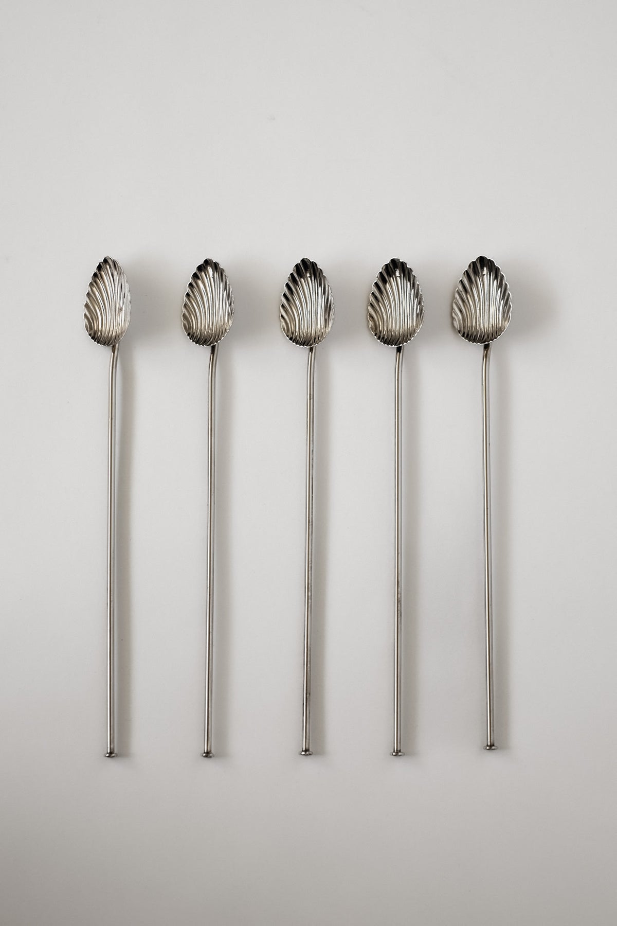 Silver-Plated Shell Cocktail Spoons by septembre studios | The Oblist