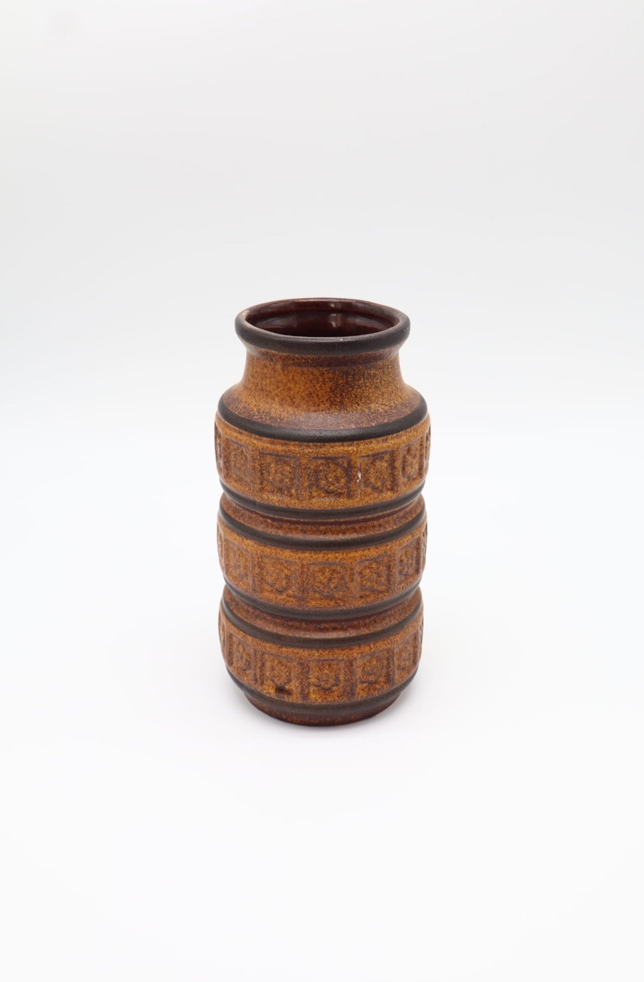 Vintage 'Tundra' Ceramic Vase by Scheurich – West Germany, 1960s/1970s — detail view