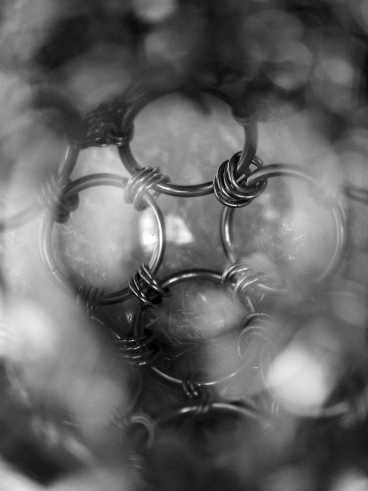 Single-Pendant 'Chainmail Droplet' Chandelier — lifestyle setting