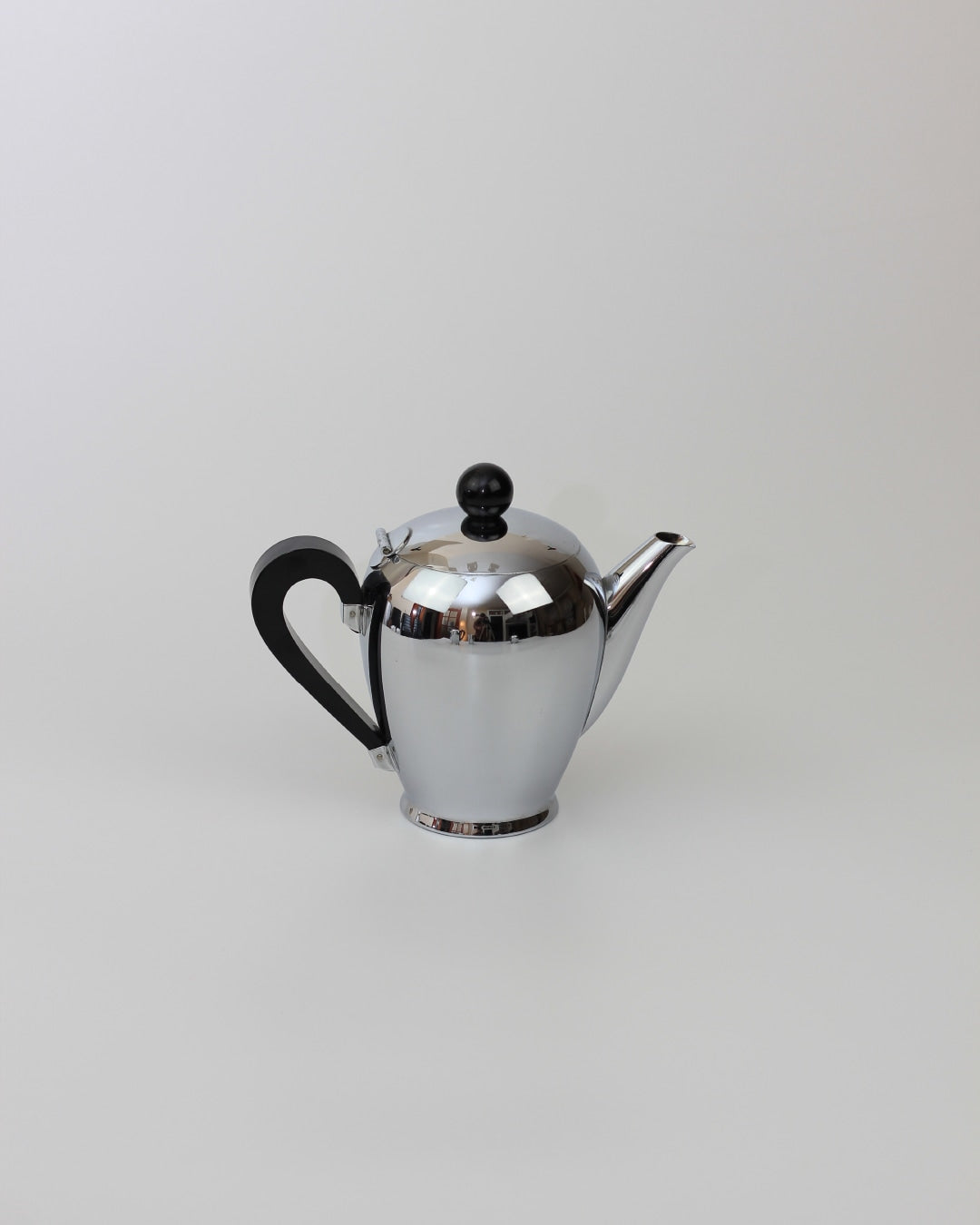 Italian Tea & Coffee Set — top view of polished silver teapot