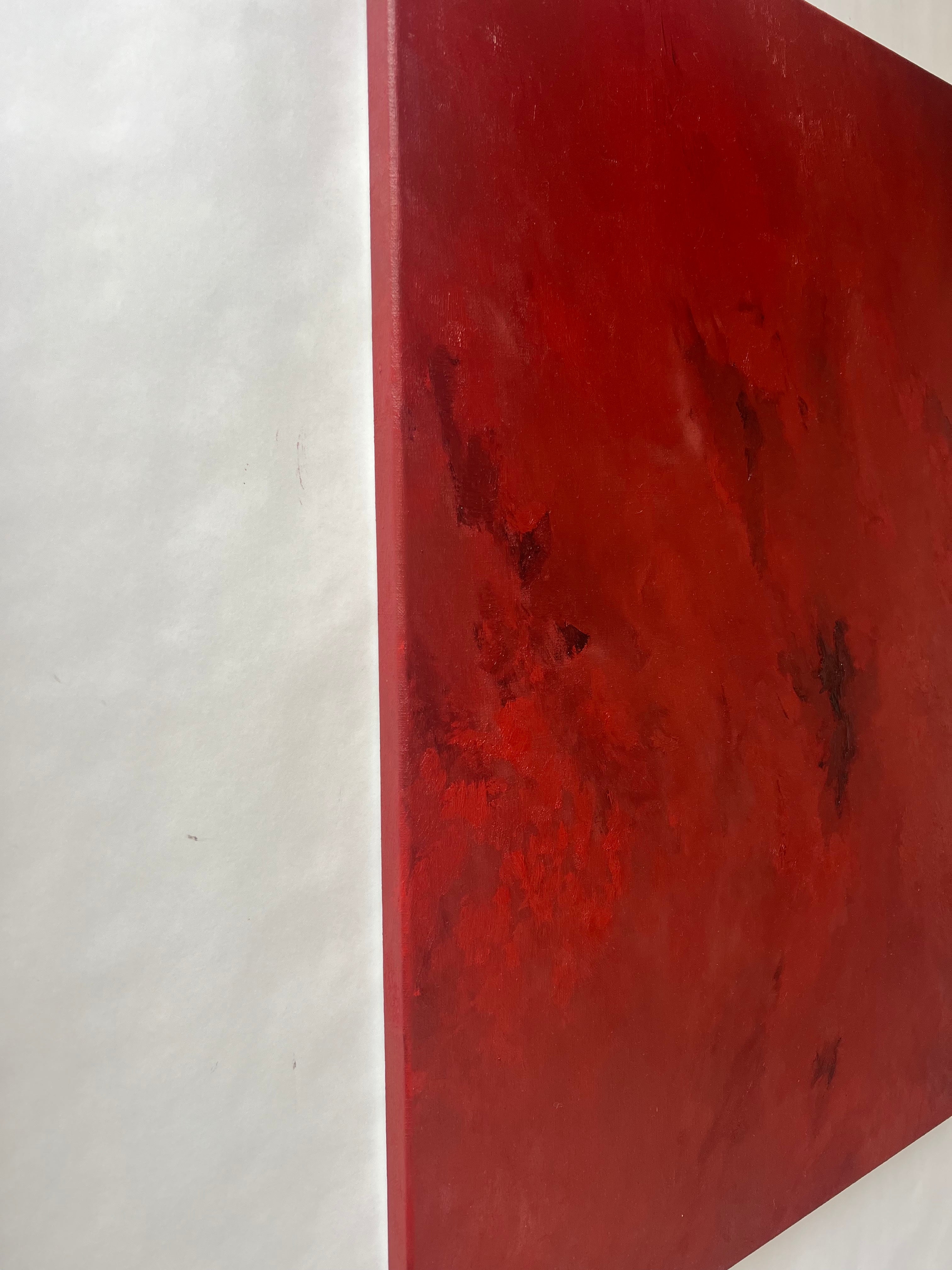Crimson Bloom (2026) - Oil Painting by Aimée Adriaansen — detail view
