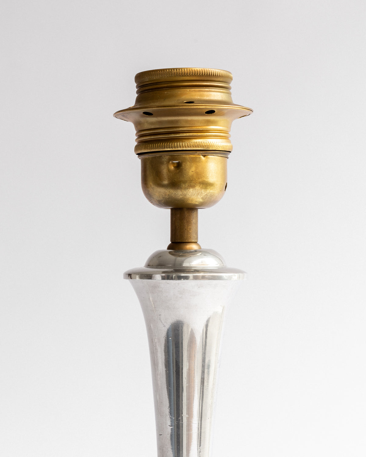 Swedish Art Deco Pewter Table Lamp by GAB, 1934 — alternate view