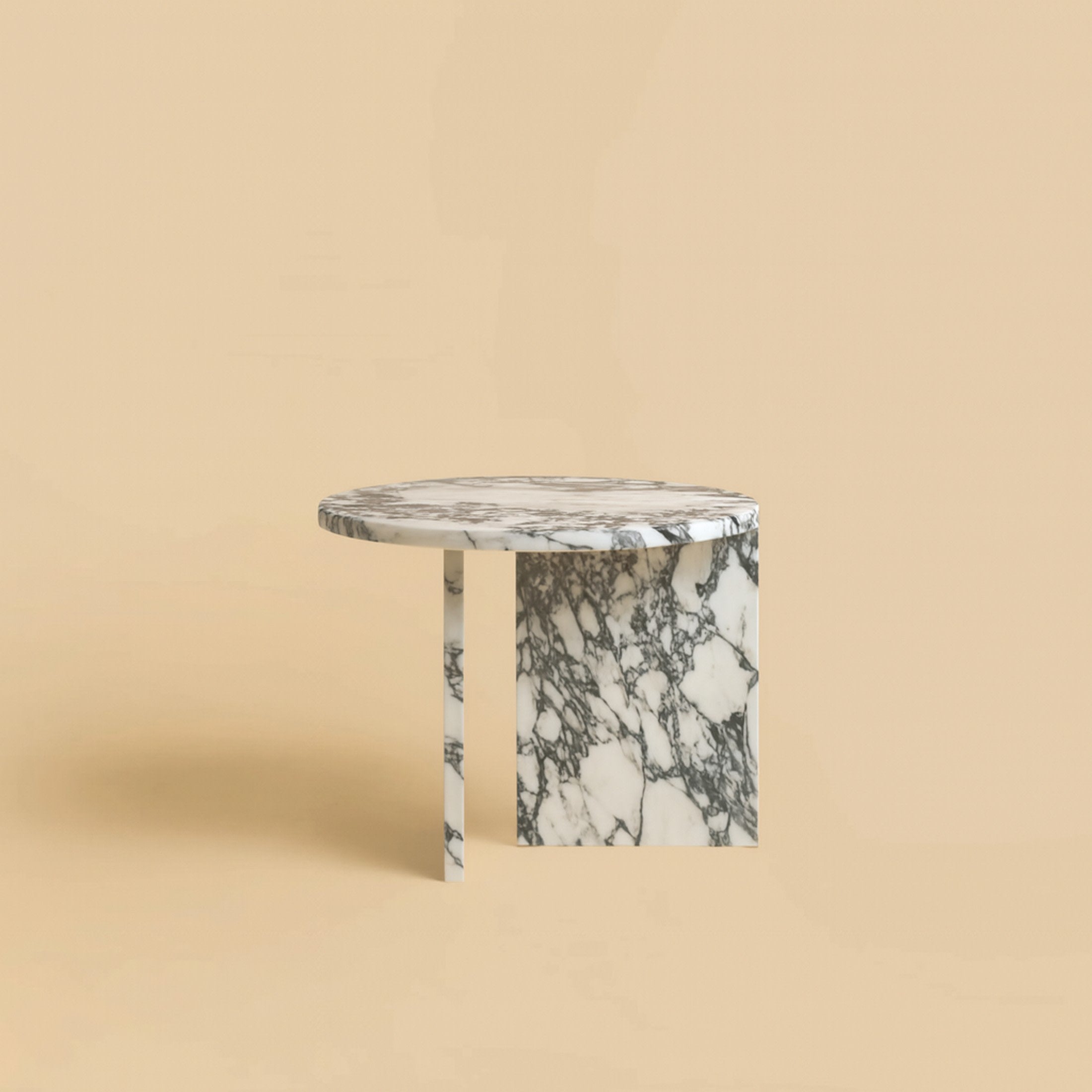Round Marble Side Table - KYUSHU Series by Lebanto | The Oblist