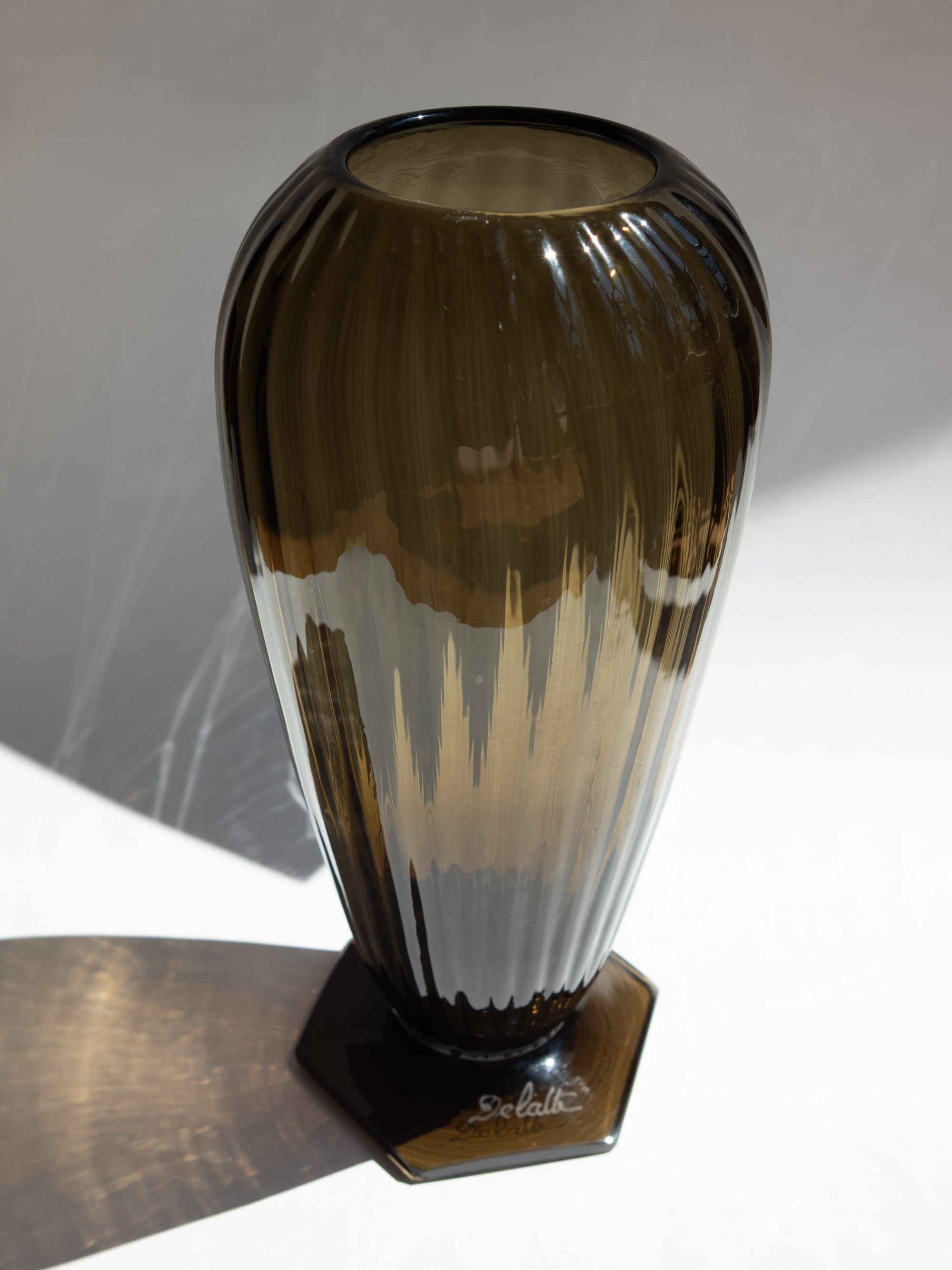 Monumental French Art Deco “Torsade” Vase by André Delatte, 1920s — detail view