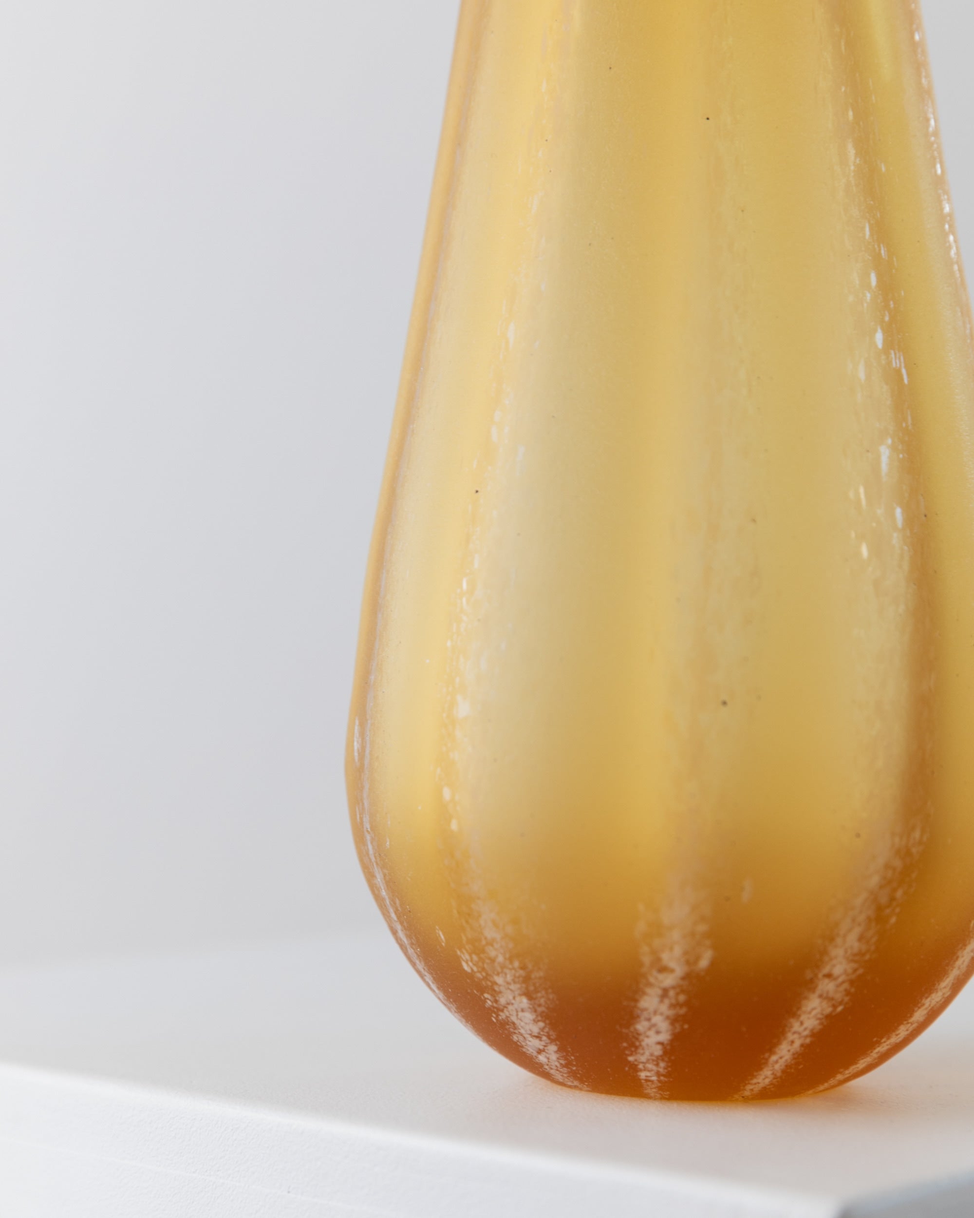 Large Murano Glass Vase - Italy 1960s — back view highlighting amber color