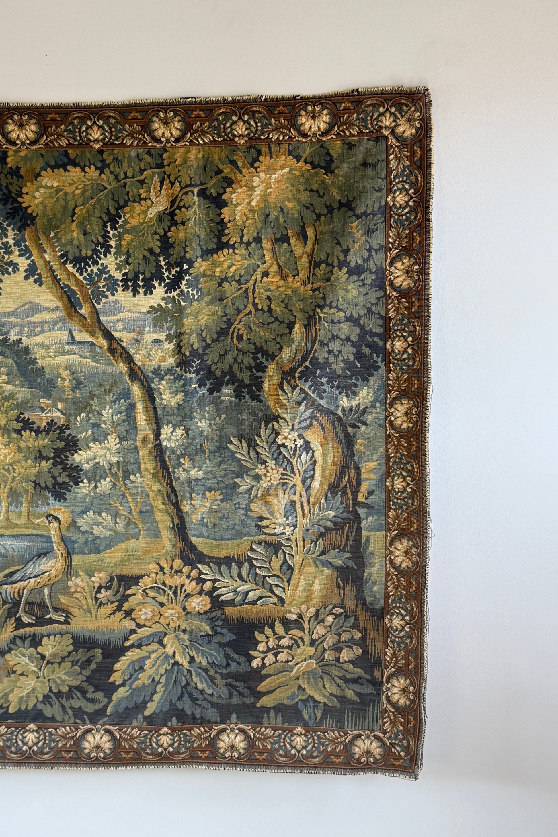 20th-Century Verdure Tapestry — lifestyle setting
