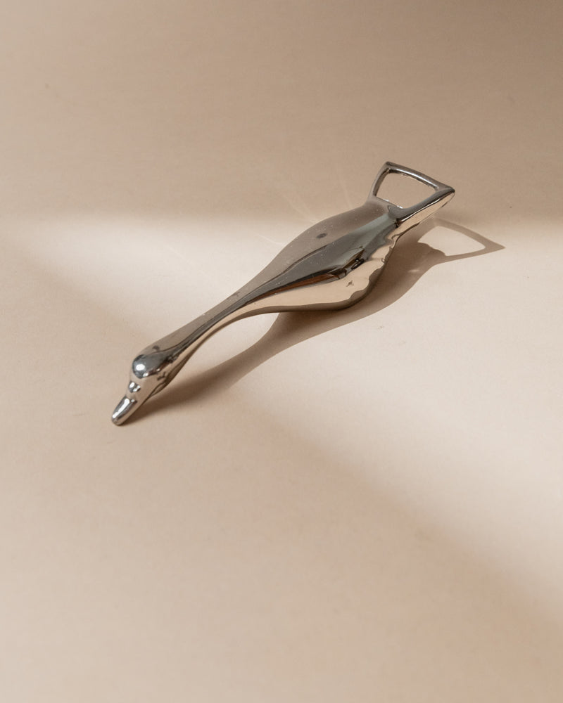 Vintage silver plated bottle opener from 1960s Italy