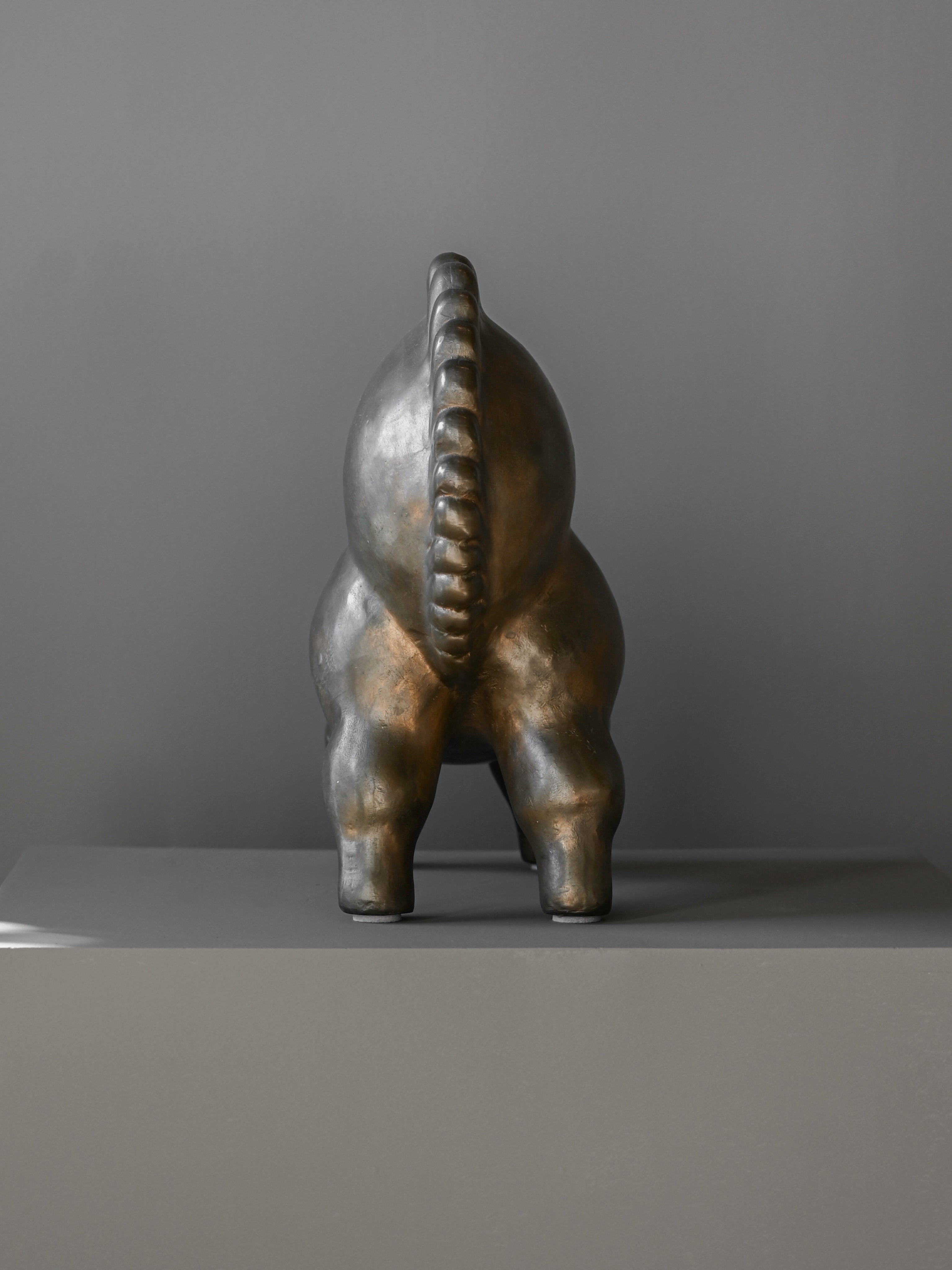 Mid-Century “Libbiloo” in Cast Bronze — detail view