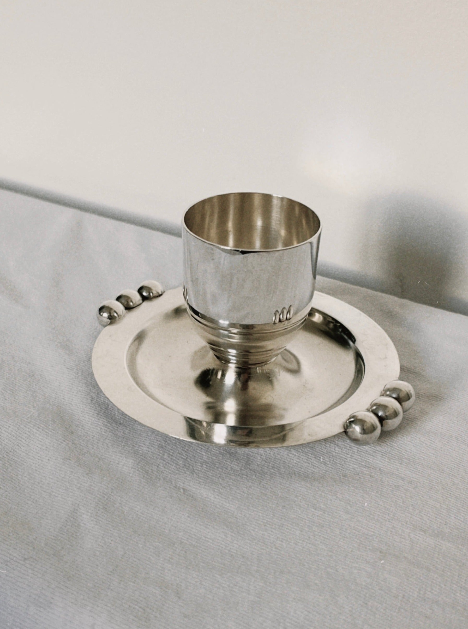 Silver Plated Detail Egg Cup