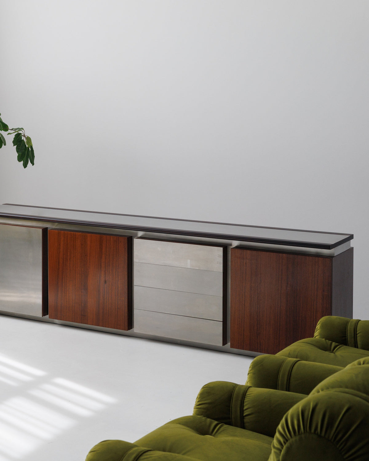 Restored Large Parioli Sideboard | Room Divider by Giotto Stoppino for Acerbis — side angle