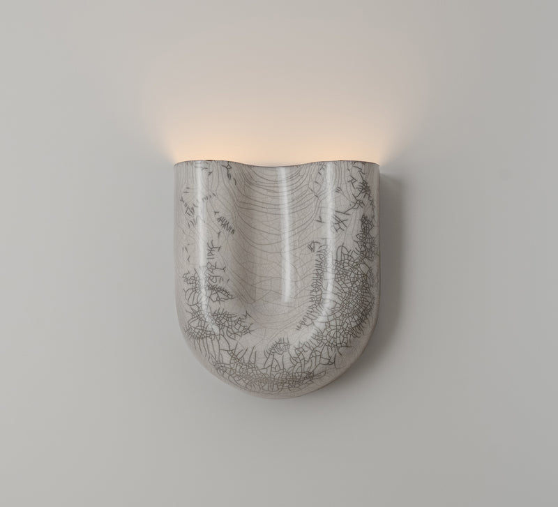 Onda Raku White Wall Sconce by Arrived Aliens | The Oblist