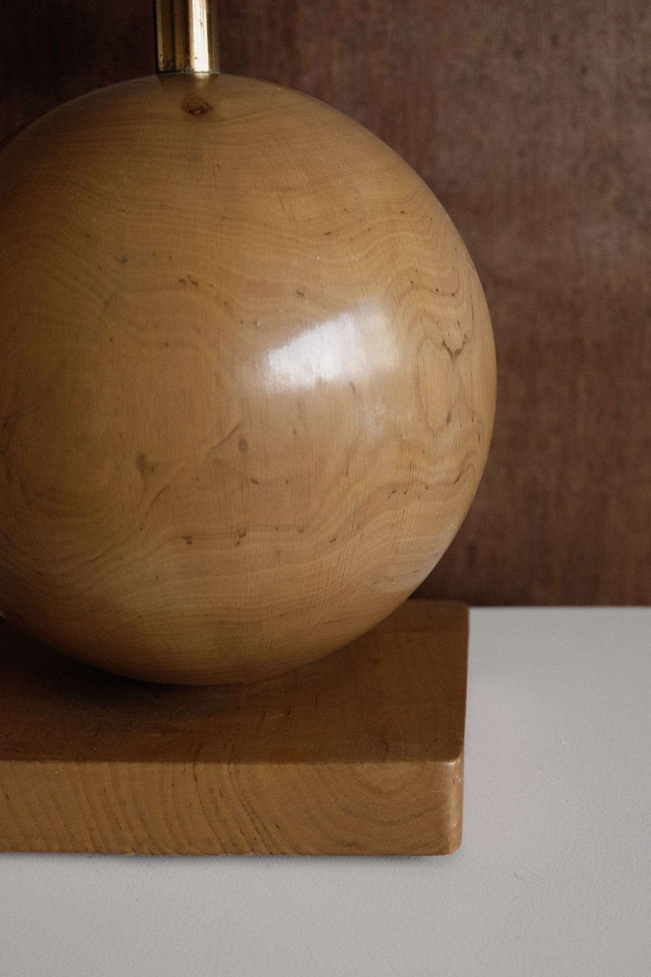 Wooden Cone Table Lamp  — in context