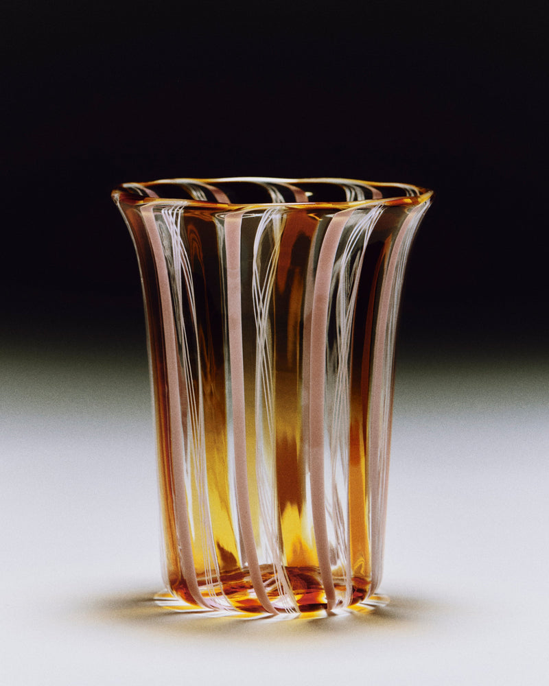 Clara Glasses - Set of four by Akua Objects | The Oblist — amber glass, handcrafted design