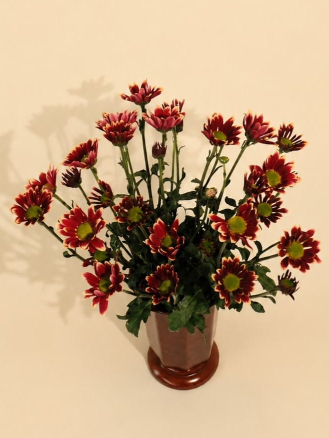 Vintage Ceramic Brown Vase — close-up